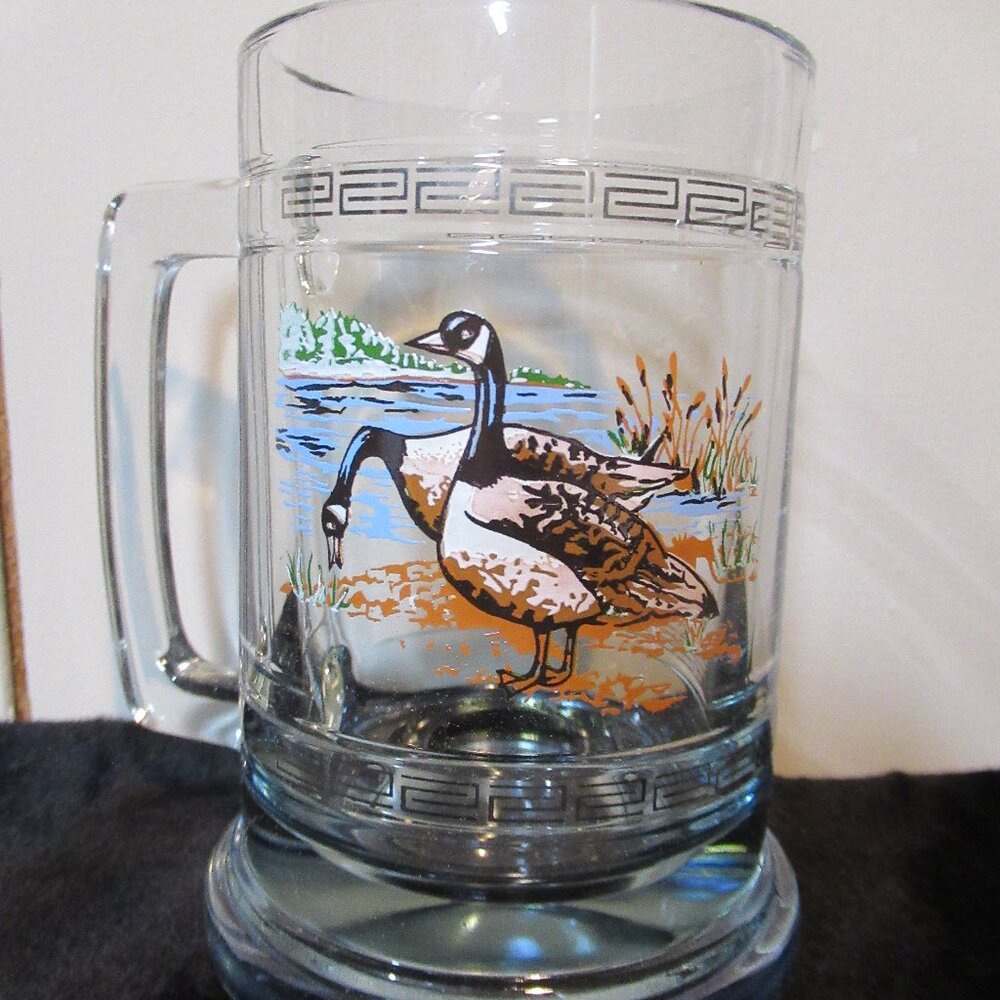 Vintage Princess House Glass Geese Mug